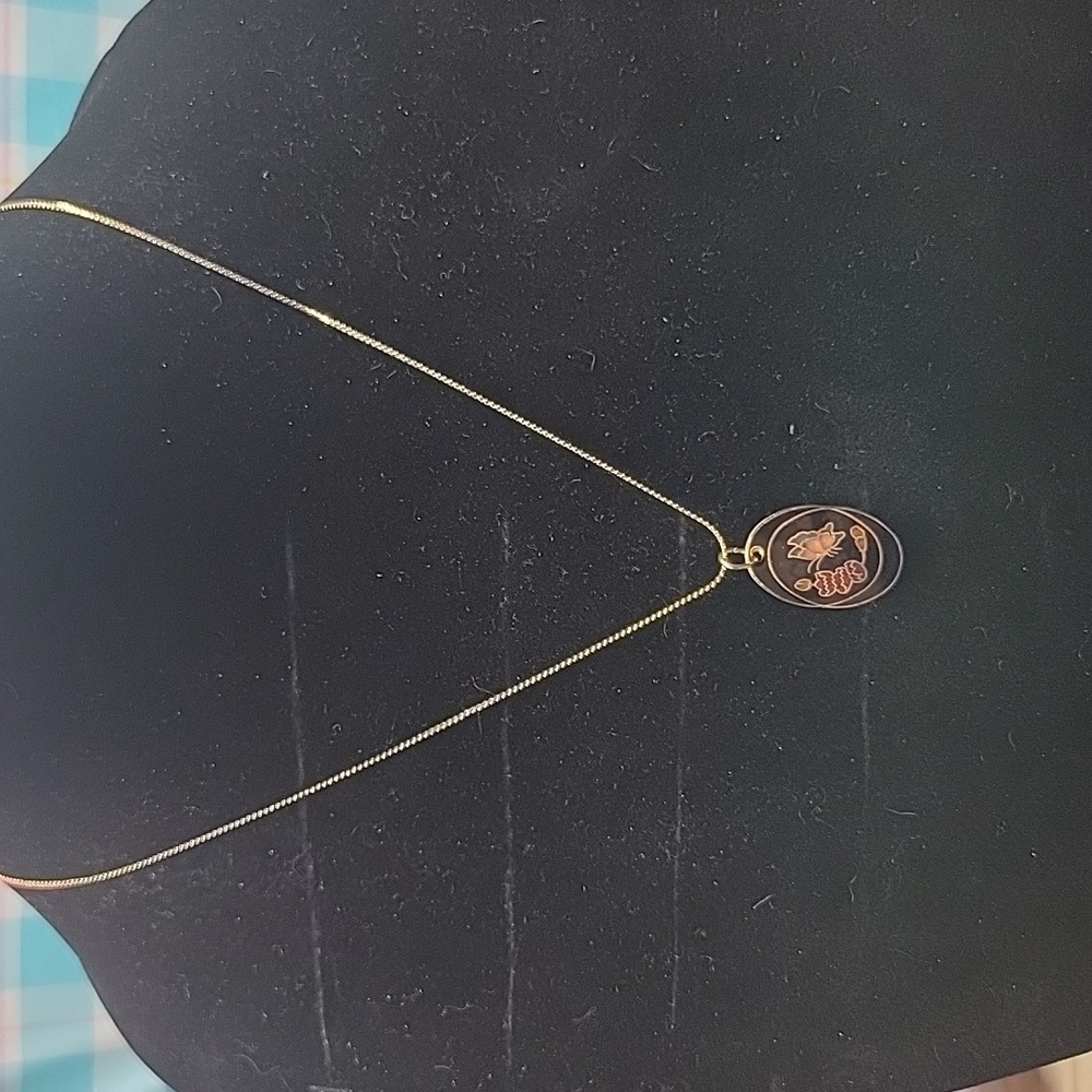 Gorgeous Vintage Cloisenae Butterfly Pendant Necklace - 18"